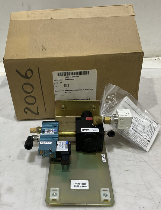 GENERAL SUNX DP-100 174K019G01 INJECTOR NOZZLE PNEUMATIC ASSEMBLY U3S
