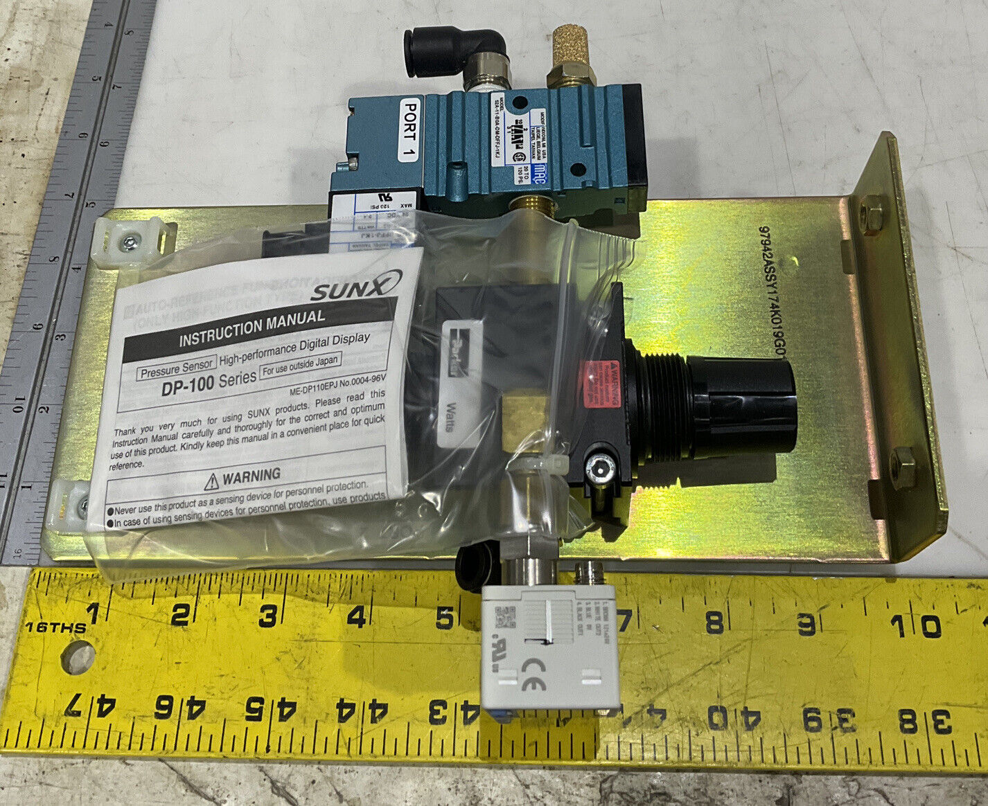 GENERAL SUNX DP-100 174K019G01 INJECTOR NOZZLE PNEUMATIC ASSEMBLY U3S