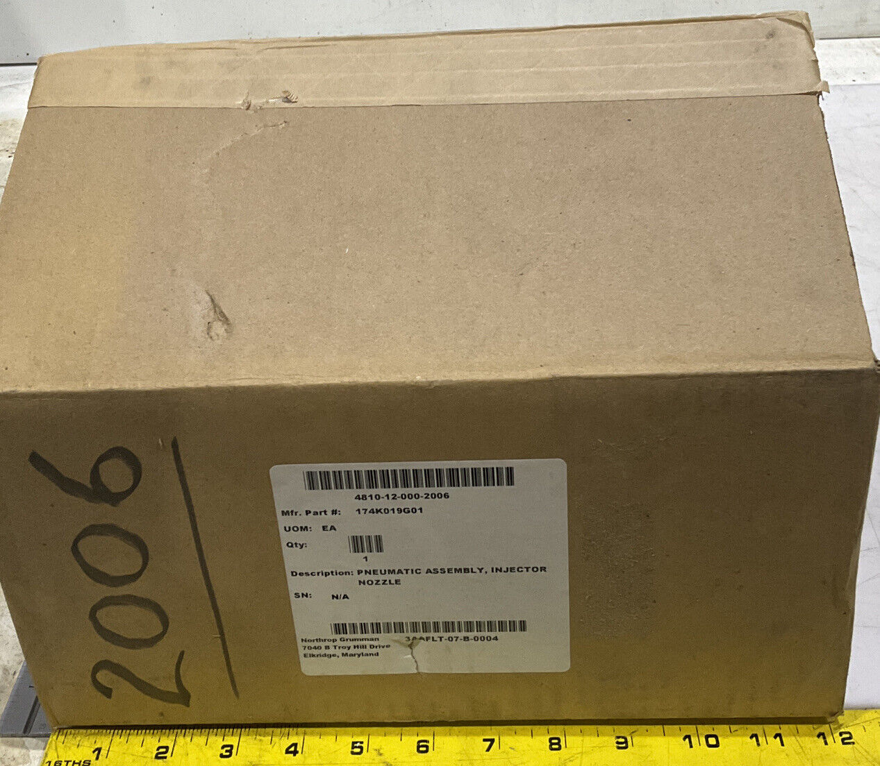 GENERAL SUNX DP-100 174K019G01 INJECTOR NOZZLE PNEUMATIC ASSEMBLY U3S