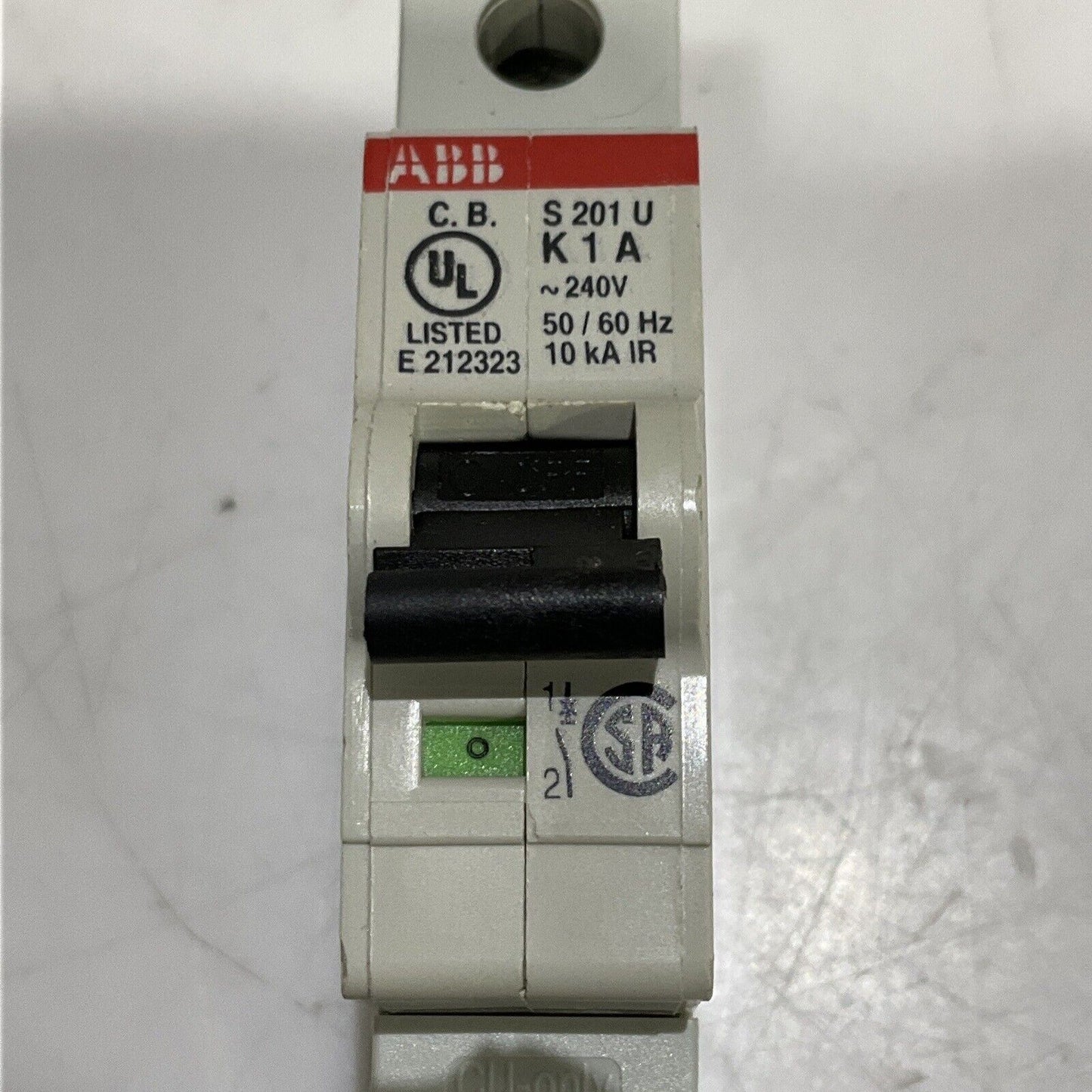 ABB S201U-K S201UK1A CIRCUIT BREAKER 1 POLE UNIT 240V 50/60HZ U3S