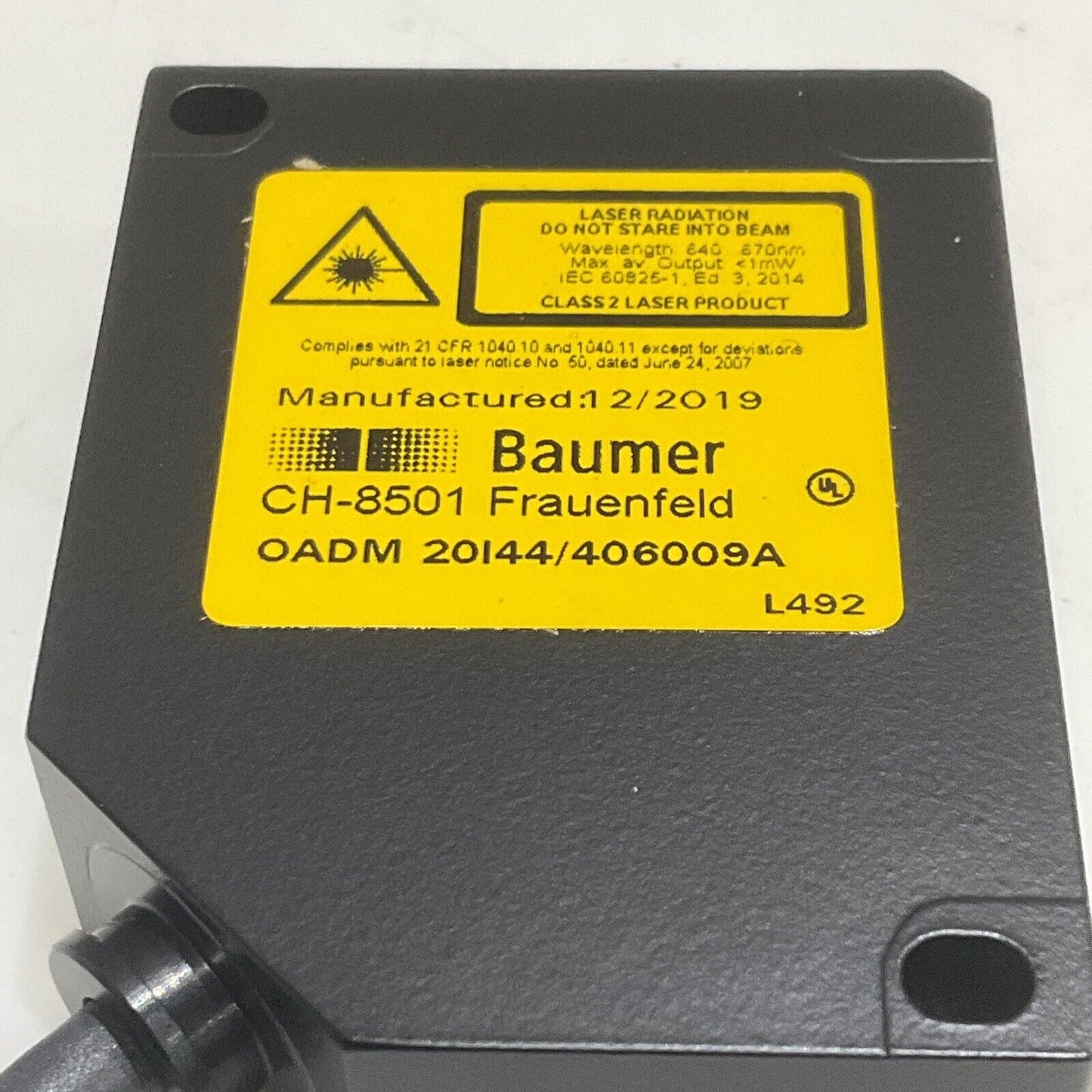 BAUMER OADM 20I44/406009A PHOTOELECTRIC DISTANCE SENSOR U3S