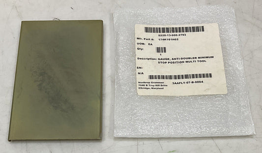 NORTHRUP 97942-174K161H02 ANTI-DOUBLER MINIMUM GAUGE STOP POSITION TOOL U3S