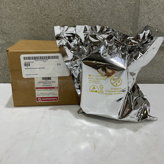 NORGREN VM10- 6-ST VLV STK MANIFOLD VALVE 6STATION 25W MPOLE NEG VM1006001US U3S