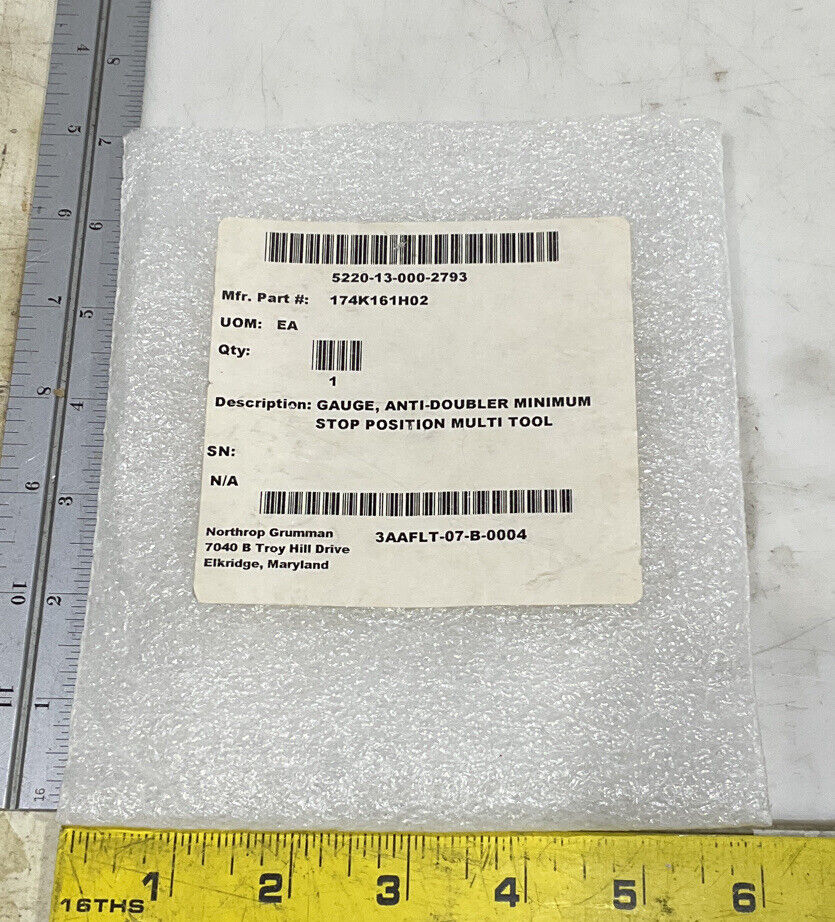 NORTHRUP 97942-174K161H02 ANTI-DOUBLER MINIMUM GAUGE STOP POSITION TOOL U3S