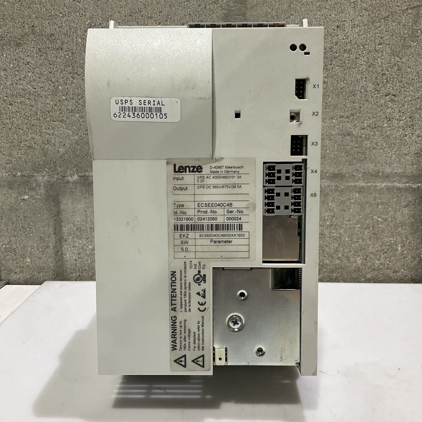 LENZE ECSEE040C48 POWER SUPPLY MODULE U3S
