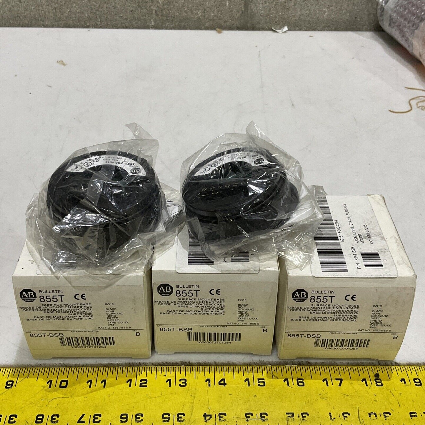 AB 855T-BSB SURFACE MOUNT BASE SERIES B 250V LOT OF 5