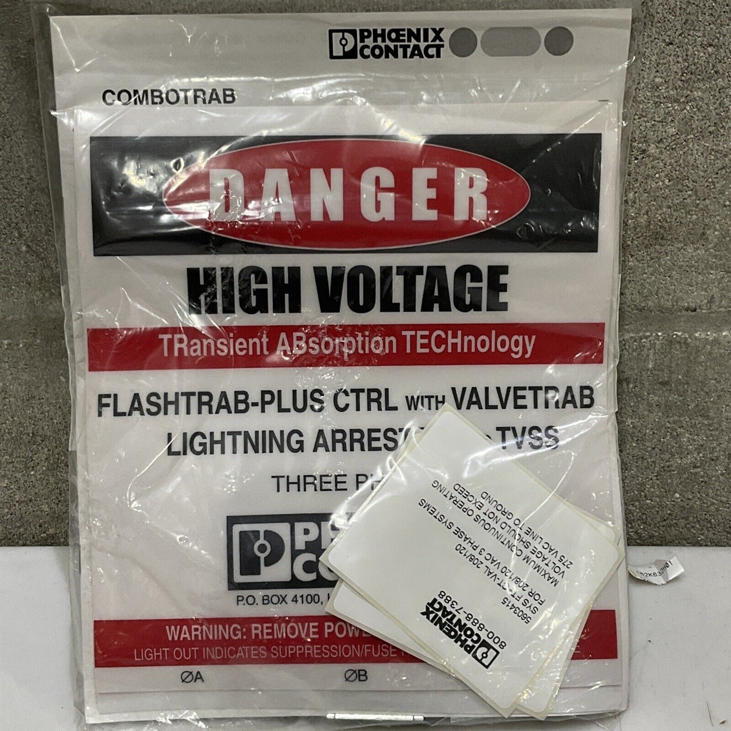 PHOENIX CONTACT 5603415 SYS FT+CT-VAL 208/120 LIGHTING ARRESTER TVSS SYSTEM U3S