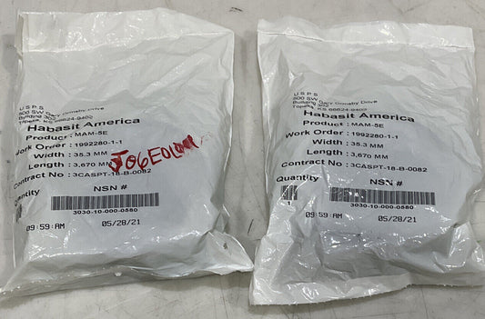 HABASIT AMERICA MAM-5E 35.3MM 3670MM BELT LOT OF 2 U3S