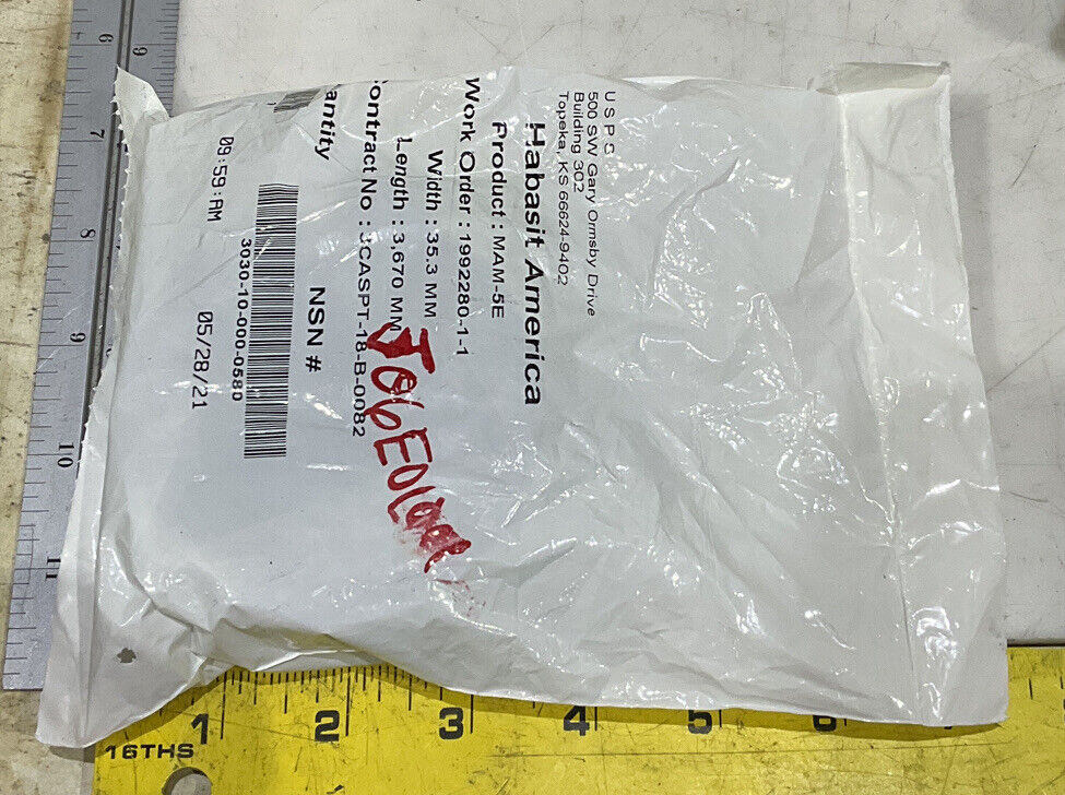 HABASIT AMERICA MAM-5E 35.3MM 3670MM BELT LOT OF 2 U3S