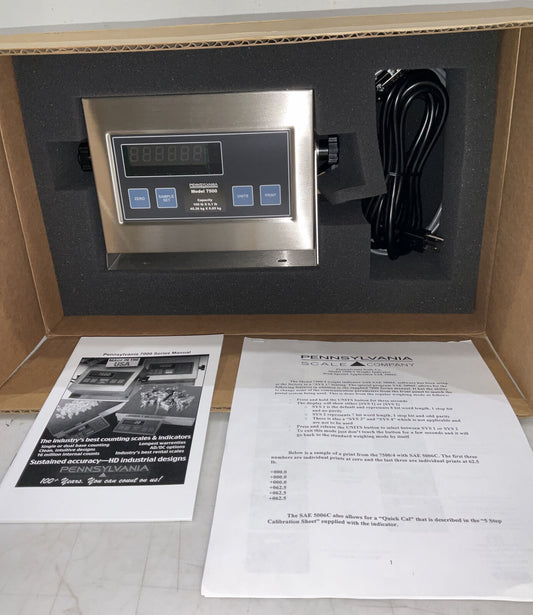 PENNSYLVANIA SCALE COMPANY 7500/4 SAE 5006C WEIGHT INDICATOR  U3S
