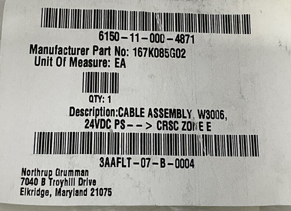 TURCK W3006 24VDC CABLE ASSEMBLY U3S