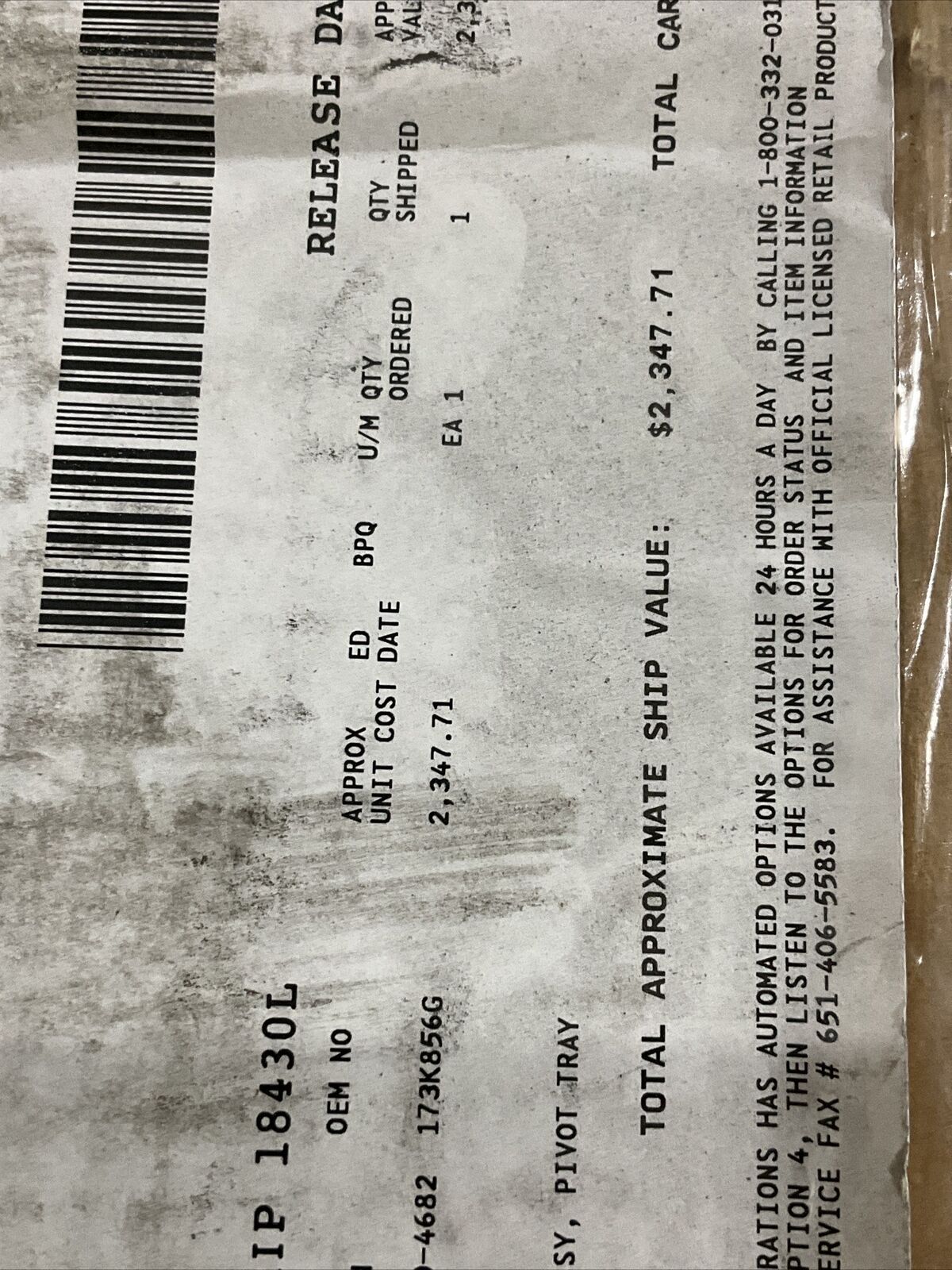 MACRON DYNAMICS 7878001 PIVOT TRAY ACTUATOR LINEAR RAIL U3S