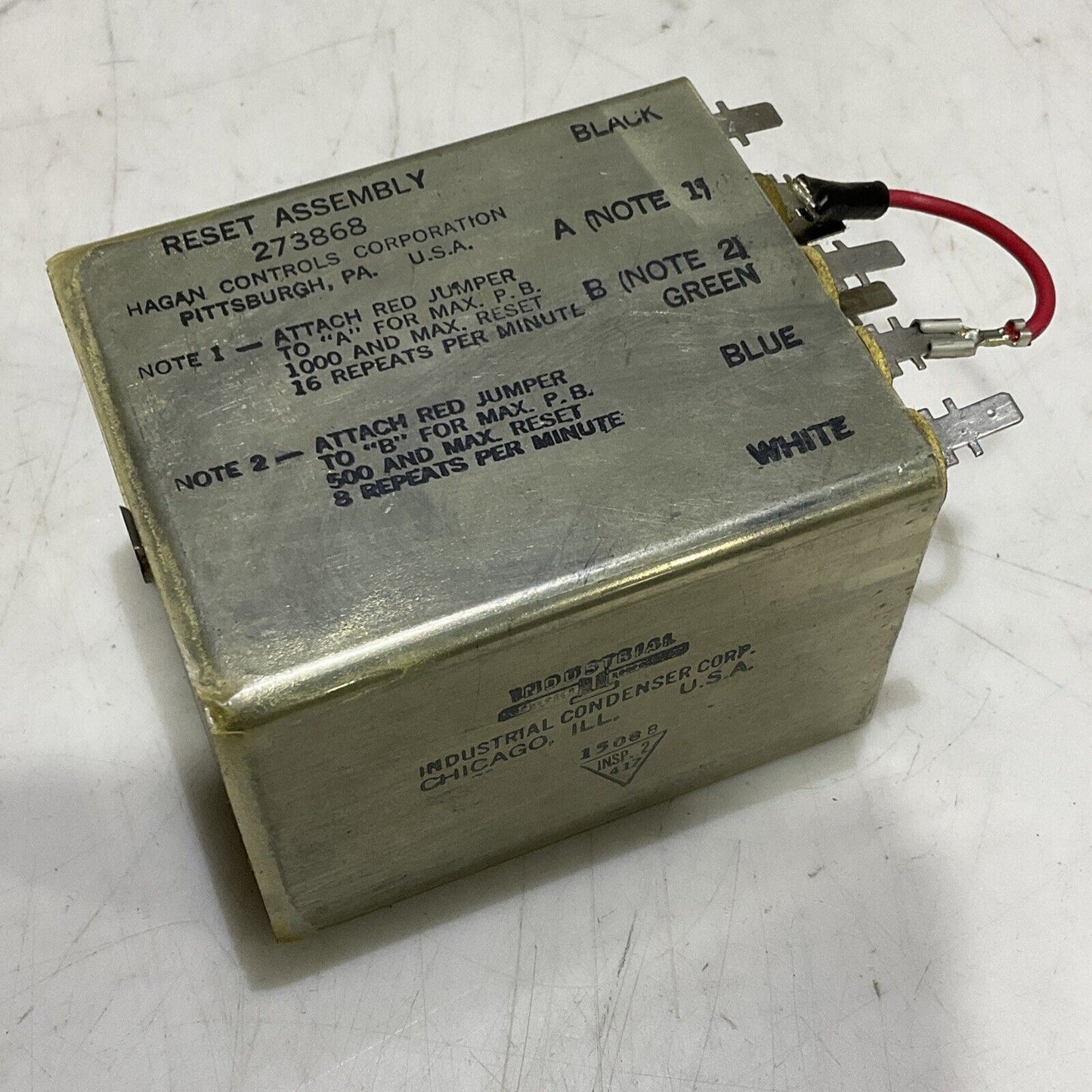 HOGAN CONTROLS 273868 RESET ASSEMBLY FOR VOLVO 373