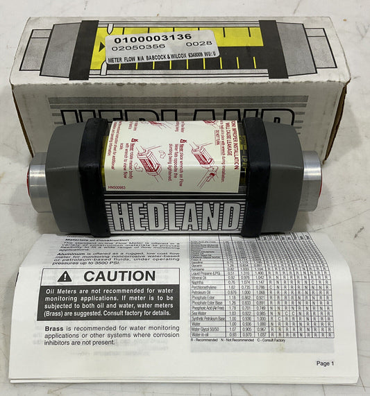 HEDLAND H601A-001 6348009 FLOW METER 373