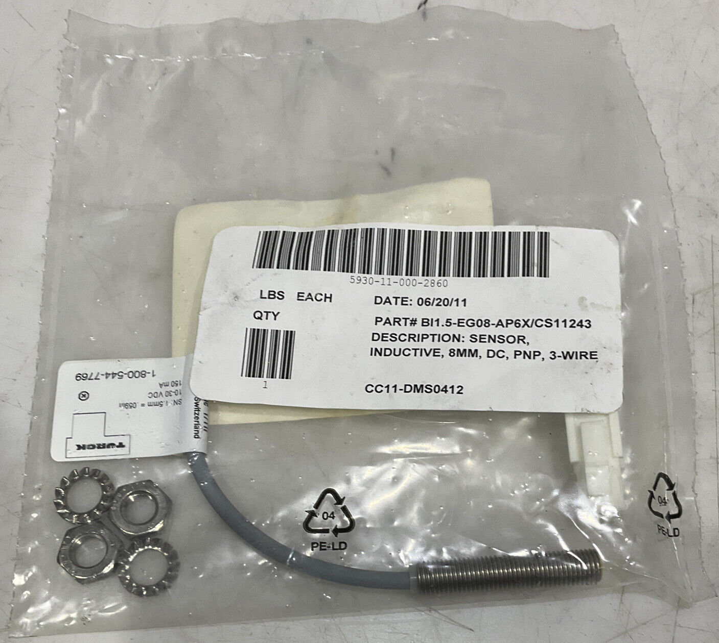 TURCK 97942-162K759H01 SENSOR U3S
