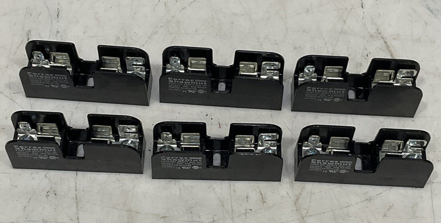 FERRAZ SHAWMUT 30311 30A 600V FUSE BLOCK LOT OF 6 373