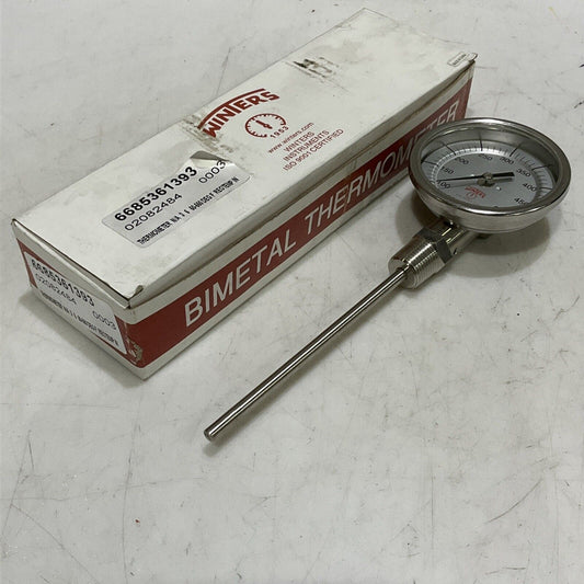 WINTERS XR-6-5-550 BIMETAL THERMOMETER 3” 6” STEM 373