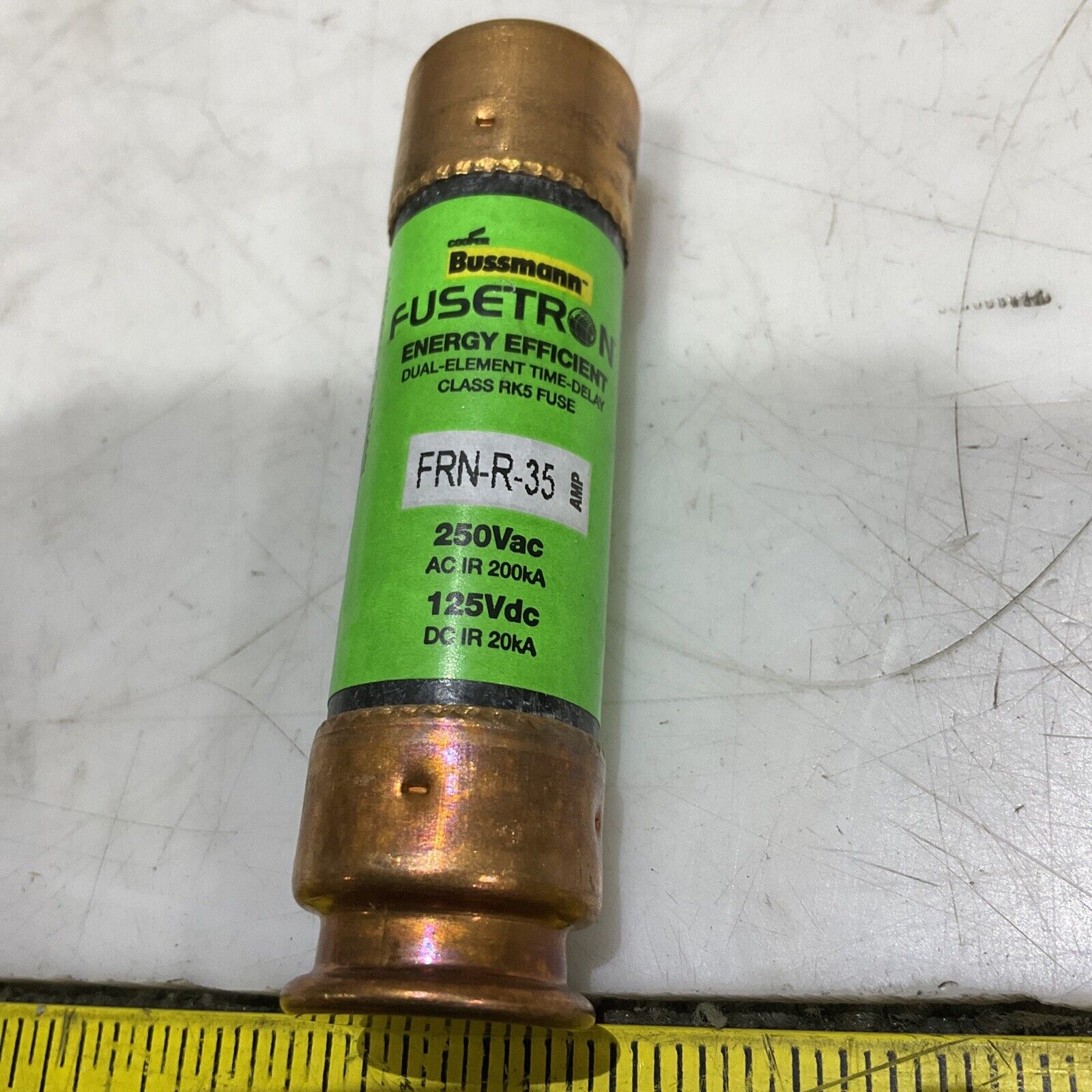 COOPER BUSSMANN FRN-R-35 FUSES DUAL ELEMENT TIME DELAY 250 V R5 LOT OF ...