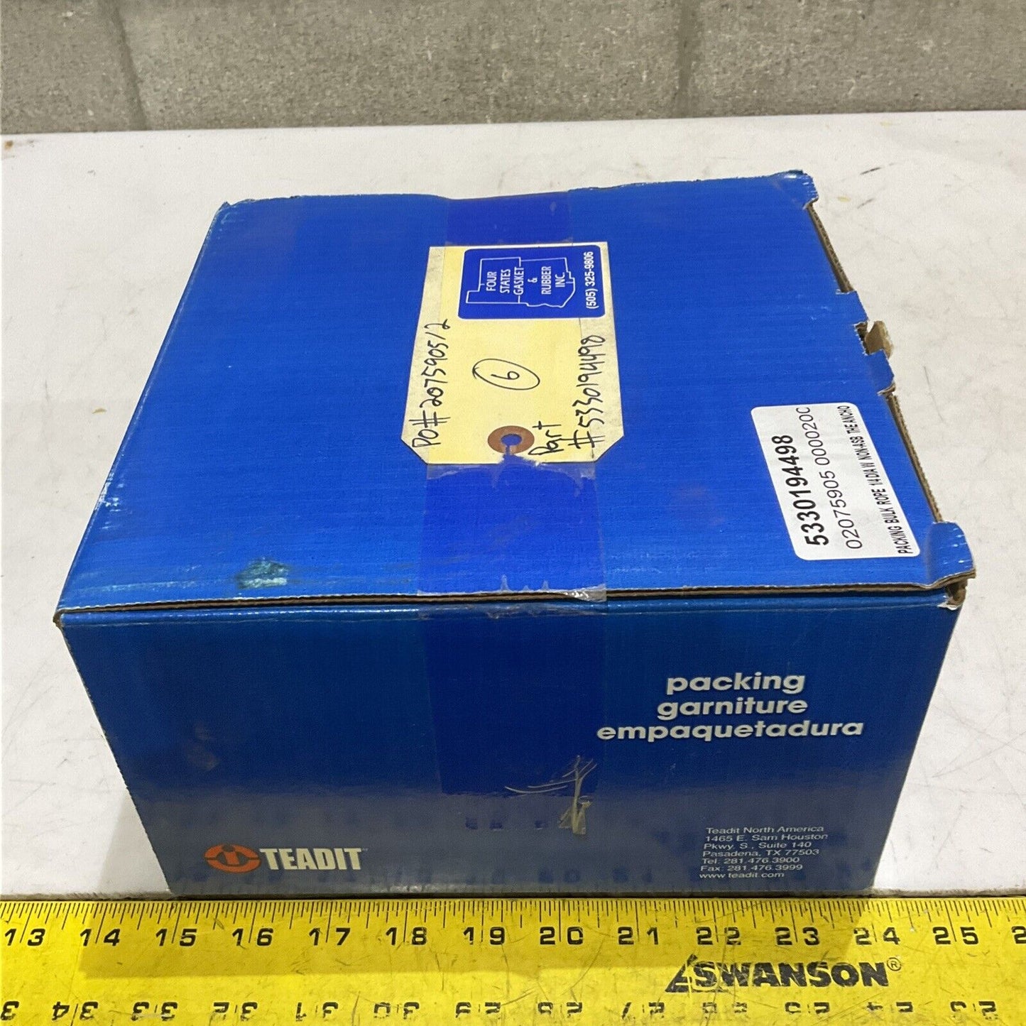 TEADIT 2214 BULK PACKING ROPE 6 LB 1/4” 373