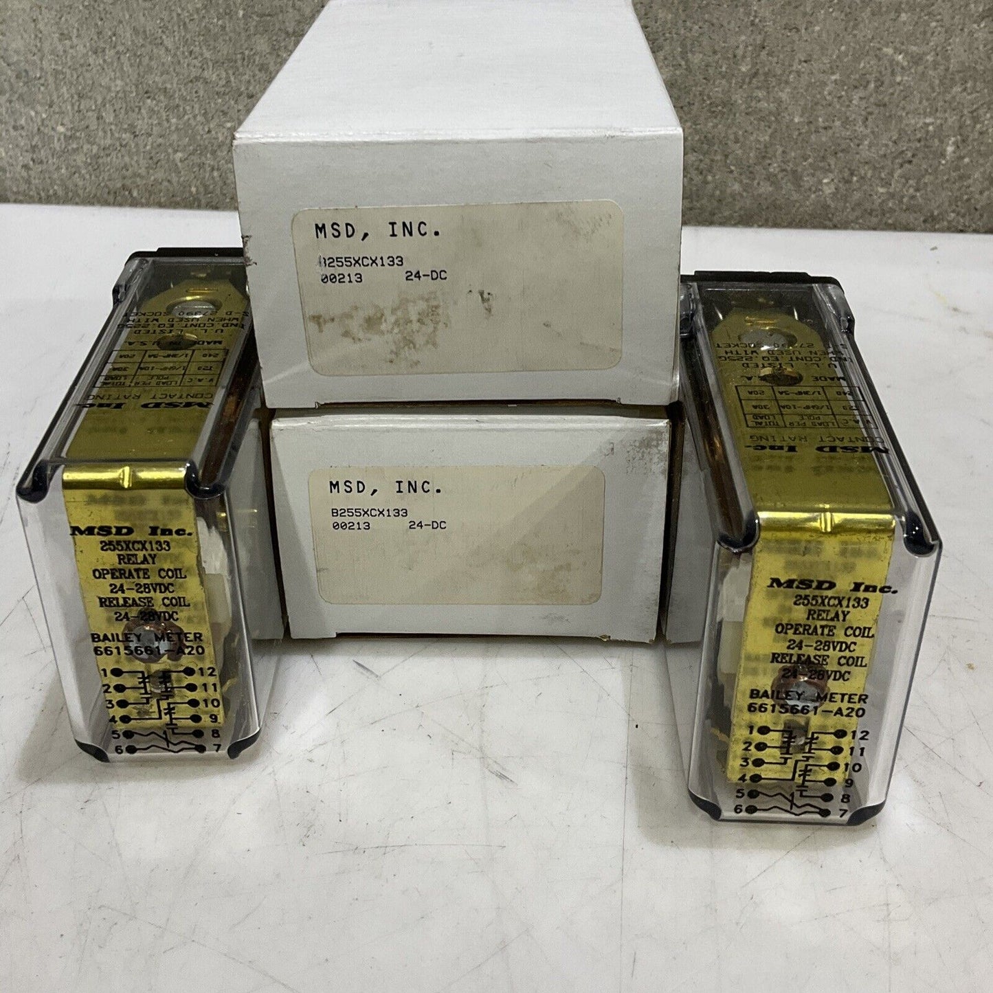 MSD B255XCX133 00213 RELAY OPERATE COIL 24-28V RELEASE COIL 24-28DC LOT OF 2 373