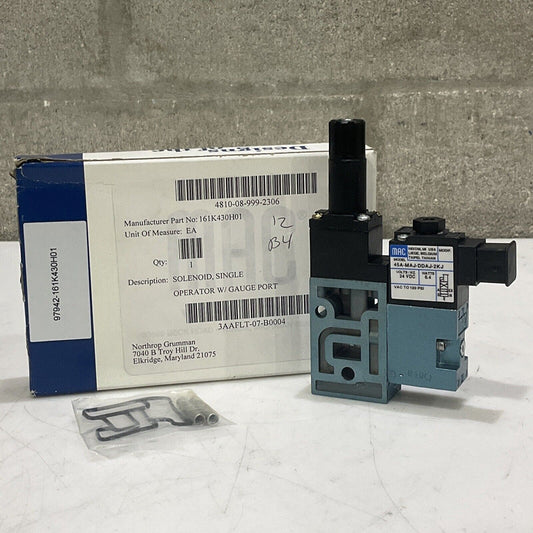 MAC 46A-MAJ-DDAJ-2KJ SUNGLE SOLENOID VALVE SINGLE OPERATOR W/ GAUGE POINT U3S