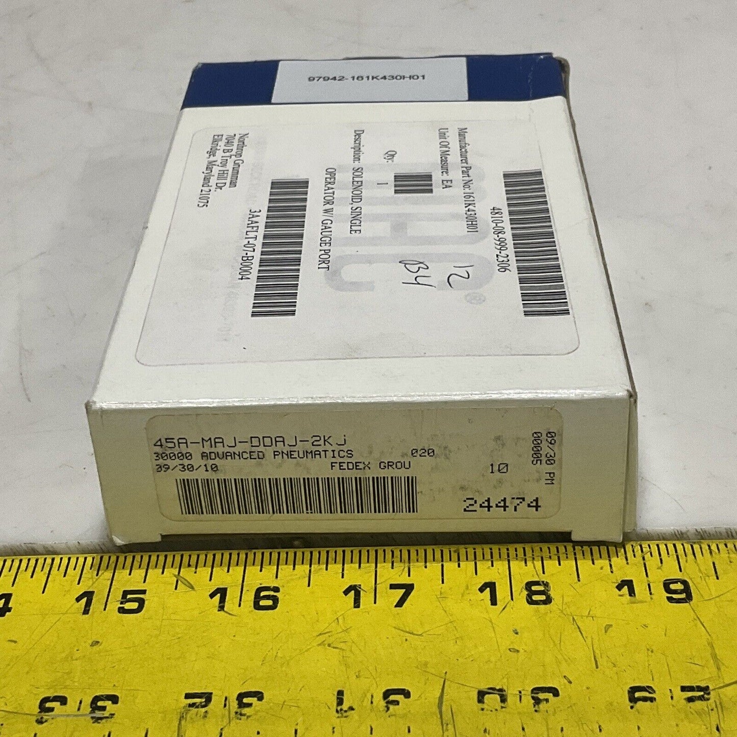 MAC 46A-MAJ-DDAJ-2KJ SUNGLE SOLENOID VALVE SINGLE OPERATOR W/ GAUGE POINT U3S