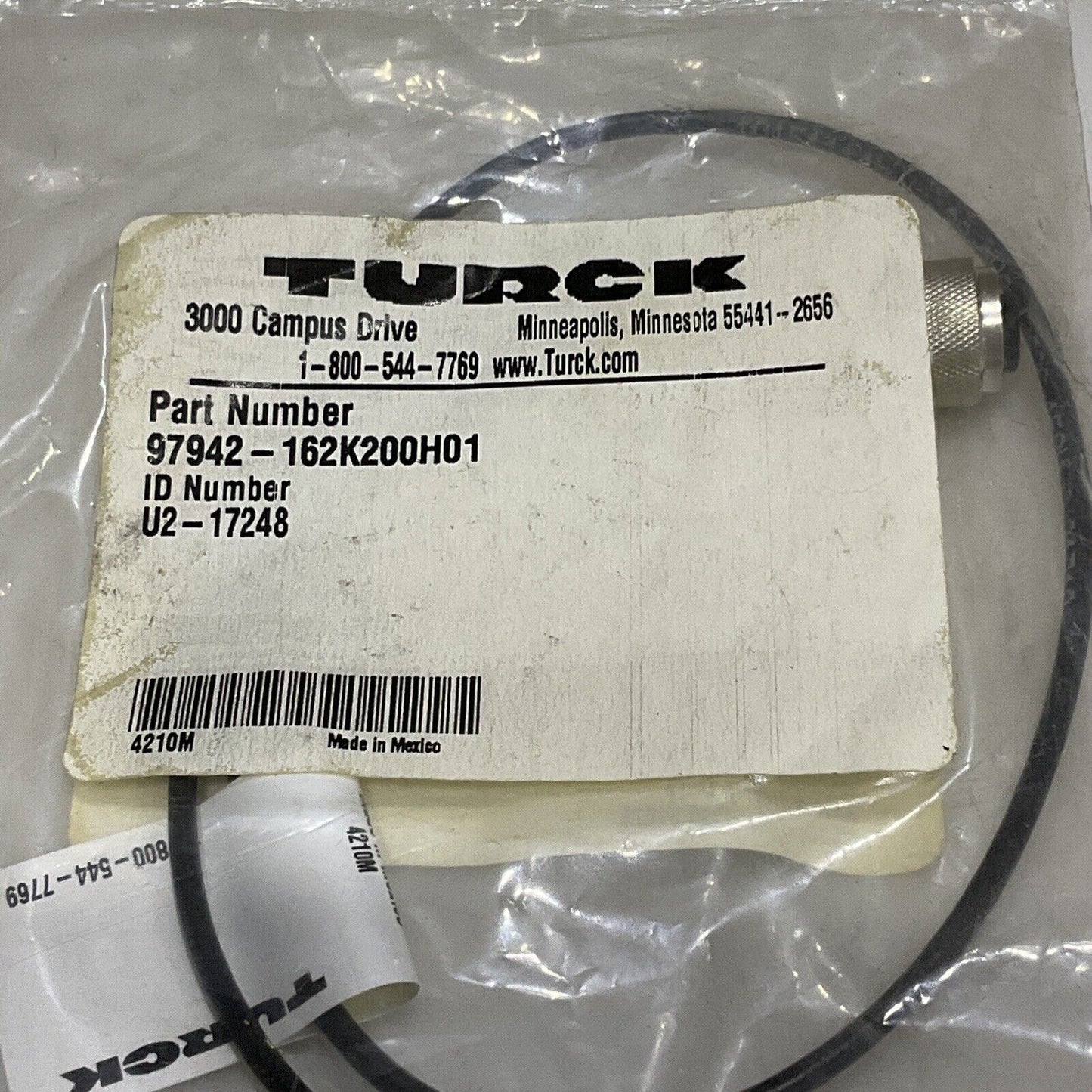 TURCK U2-17248 CABLE ASSEMBLY 97942-162K200H02 U3S