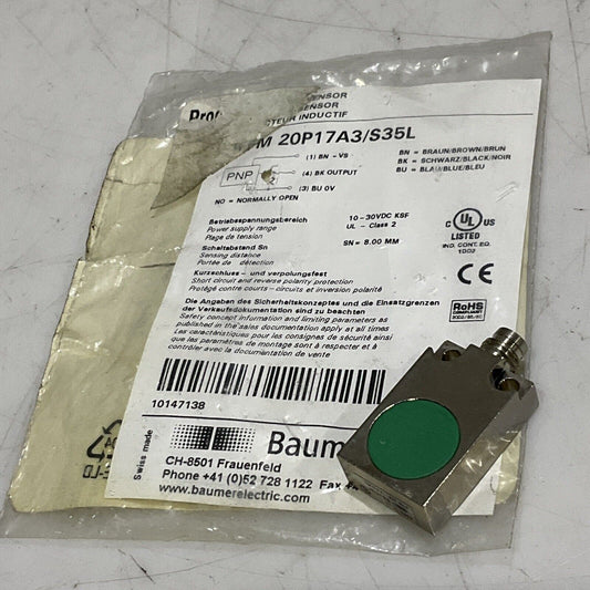 BAUMER IFFM 20P17A3 S35L PROXIMITY INDUCTIVE SENSOR SWITCH U3S