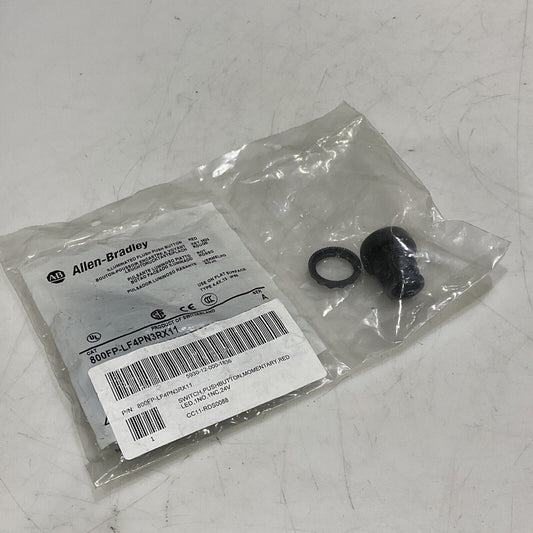 AB ALLEN BRADLEY 800FP-LF4PN3RX11 ILLUMINATED FLUSH PUSH BUTTON RED 24V U3S