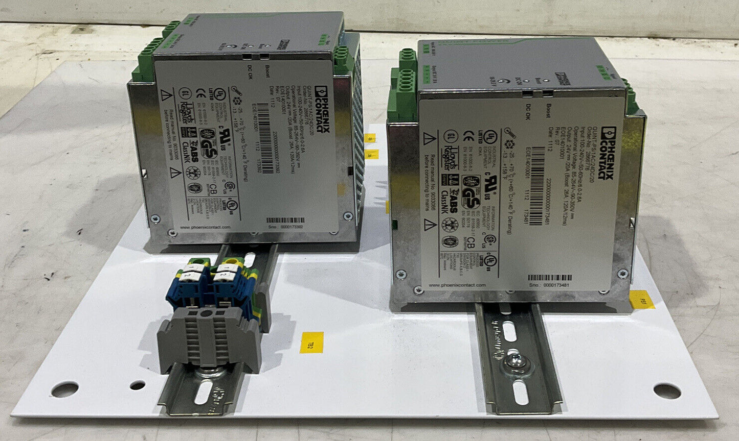 PHOENIX CONTACT 167K087H01 EOE14010001 REV 07 50/60HZ POWER SUPPLY ASSEMBLY U3S