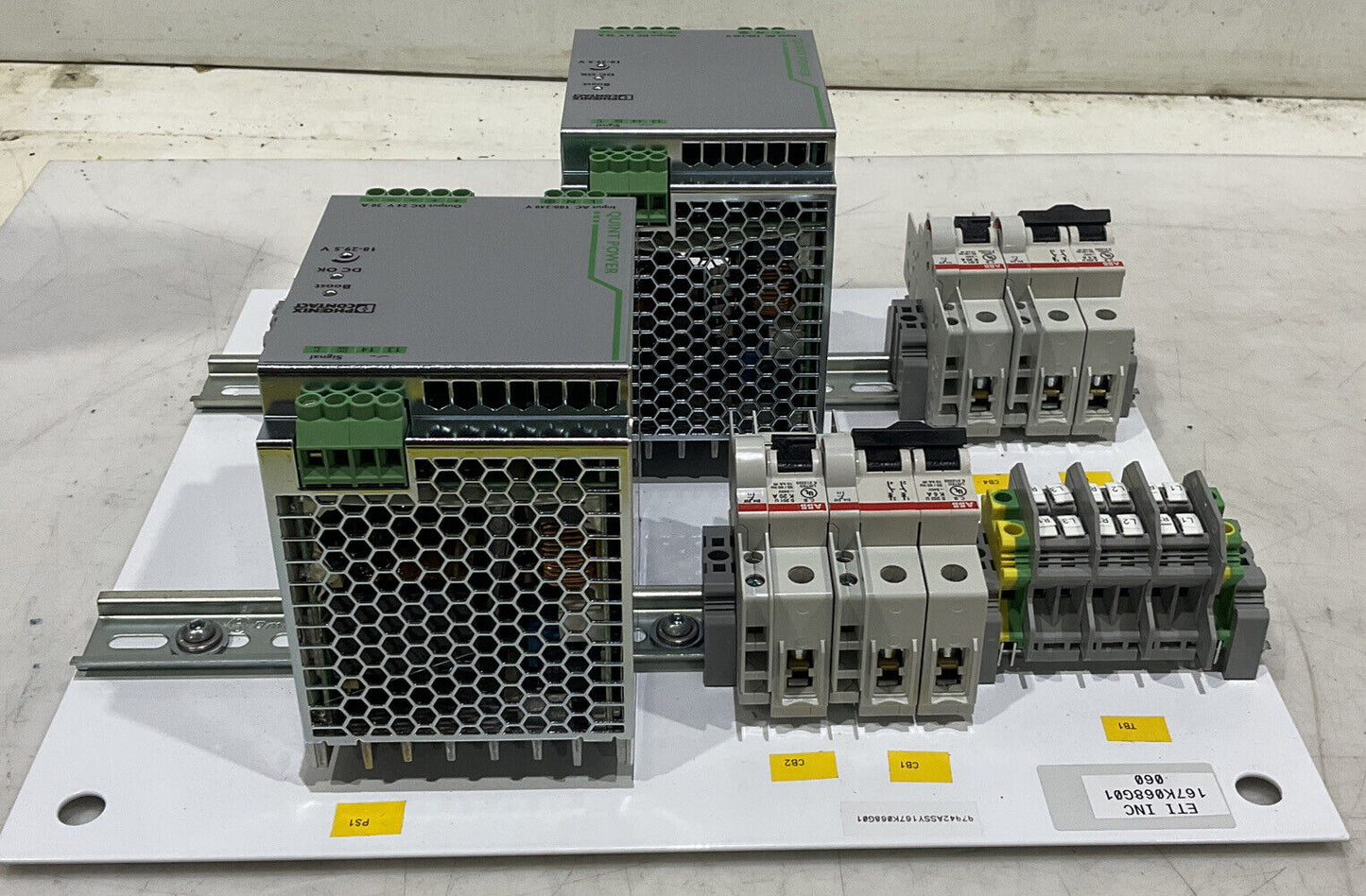 PHOENIX CONTACT 167K087H01 EOE14010001 REV 07 50/60HZ POWER SUPPLY ASSEMBLY U3S
