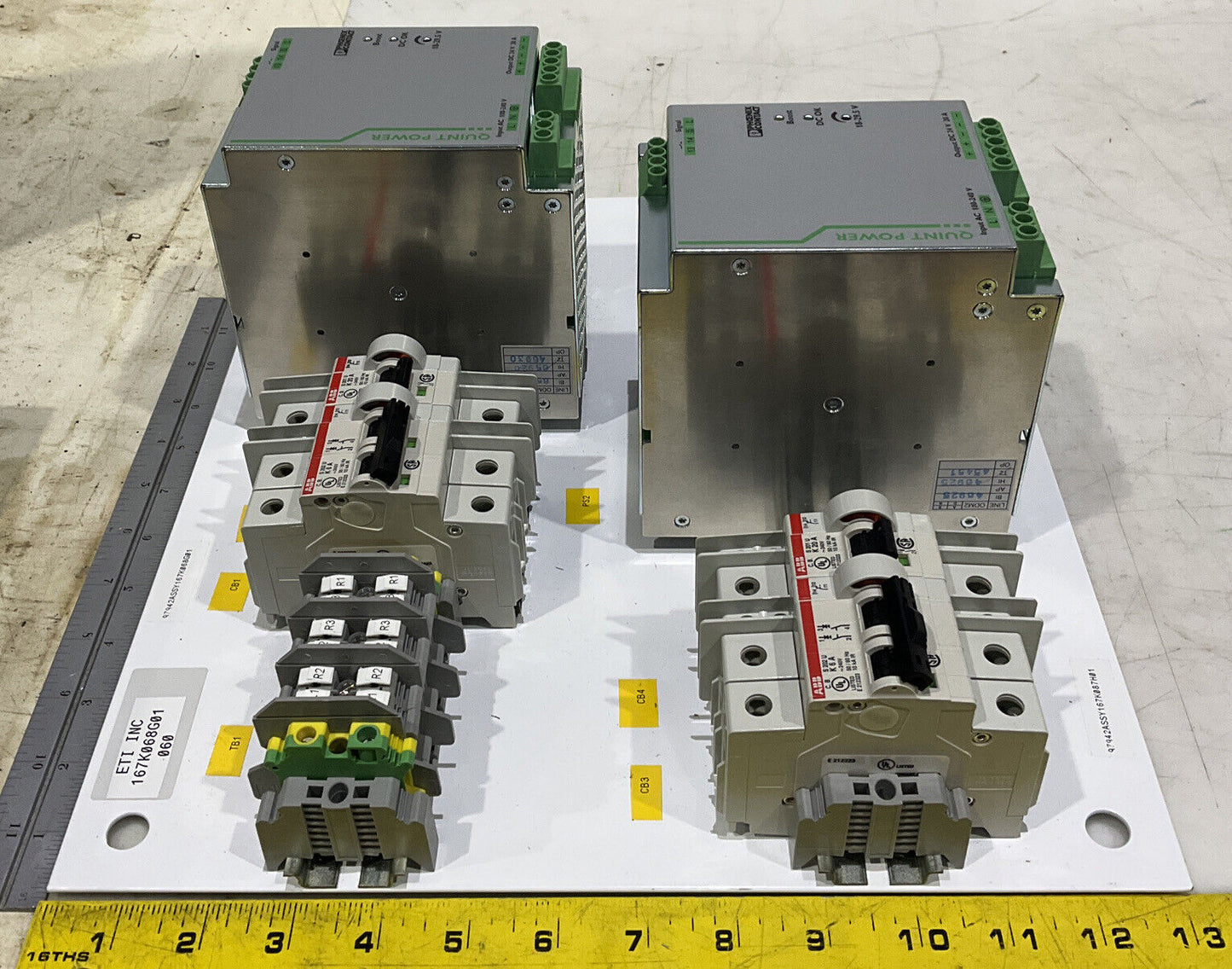 PHOENIX CONTACT 167K087H01 EOE14010001 REV 07 50/60HZ POWER SUPPLY ASSEMBLY U3S