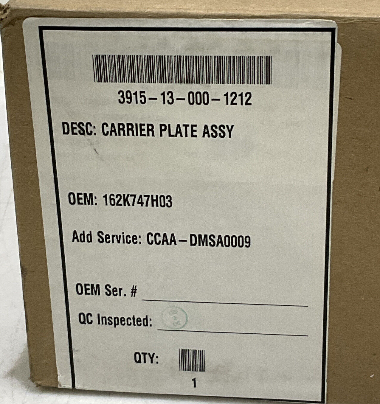 GENERAL 162K747H01 CARRIER PLATE ASSY U3S