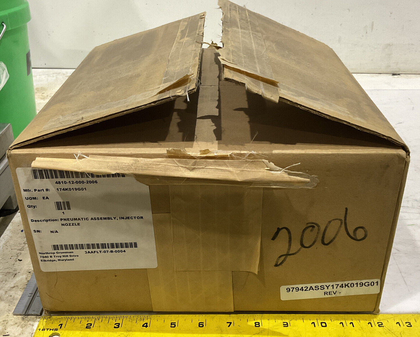 GENERAL SUNX DP-100 174K019G01 INJECTOR NOZZLE PNEUMATIC ASSEMBLY U3S