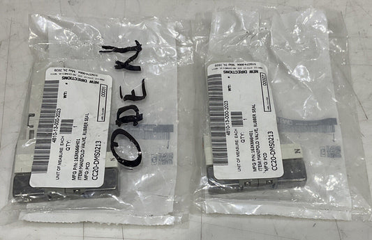 SMC VQ1201N-51 RUBBER SEAL MANIFOLD VALVE LOT OF 2 U3S