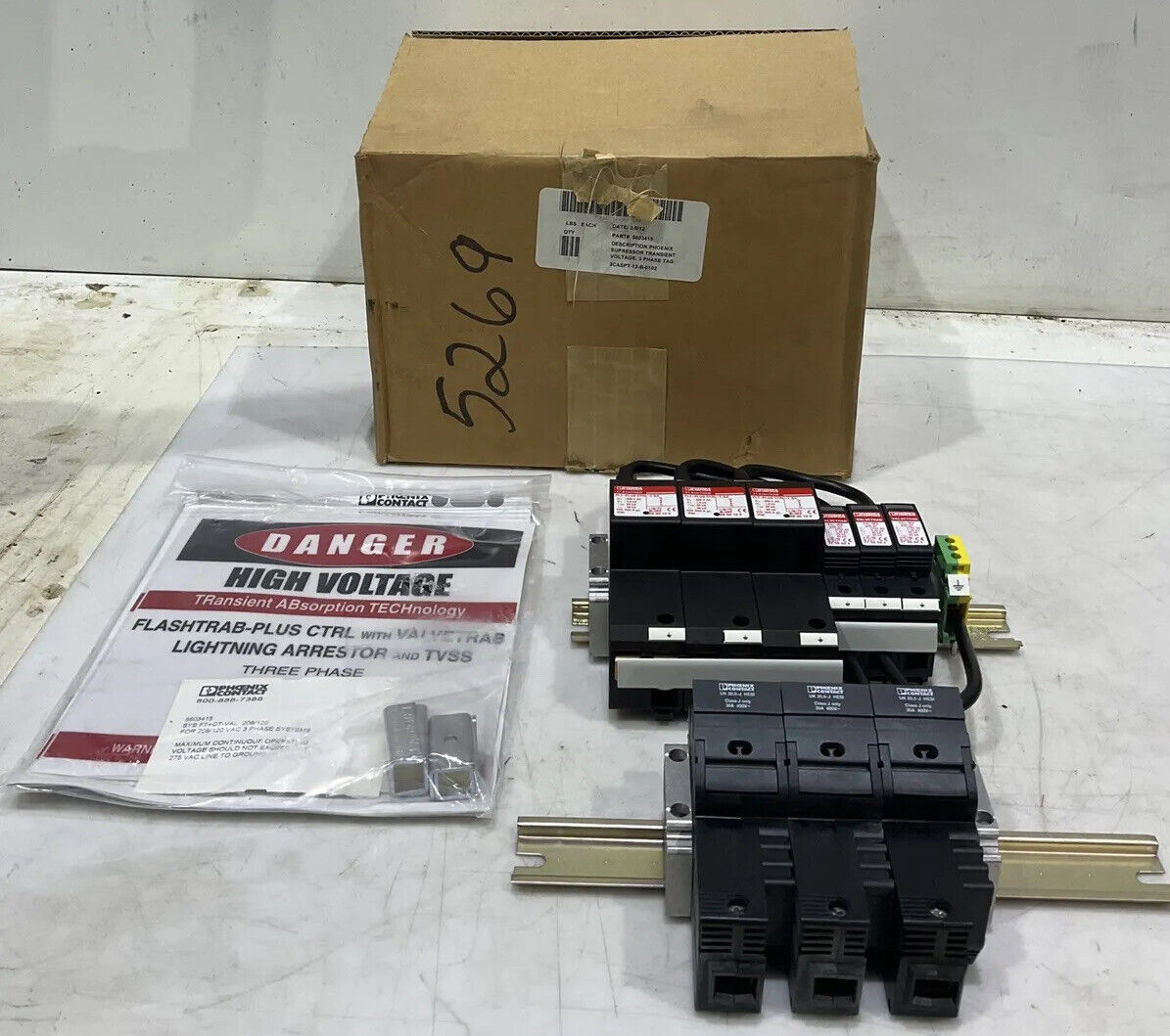 PHOENIX CONTACT 5603415 3 PHASE SUPRESSOR TRANSIENT VOLTAGE KIT U3S