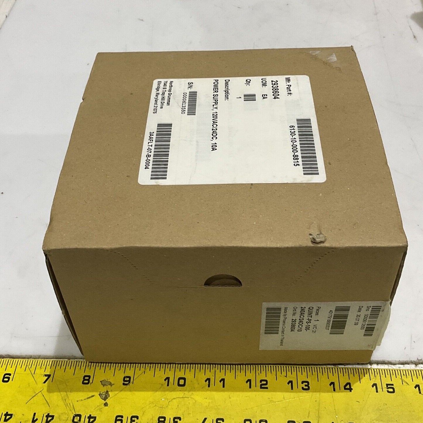 PHOENIX CONTACT 293604 POWER SUPPLY QUINT-PS-100-240AC 50-60 HZ 2.8-1.2A U3S