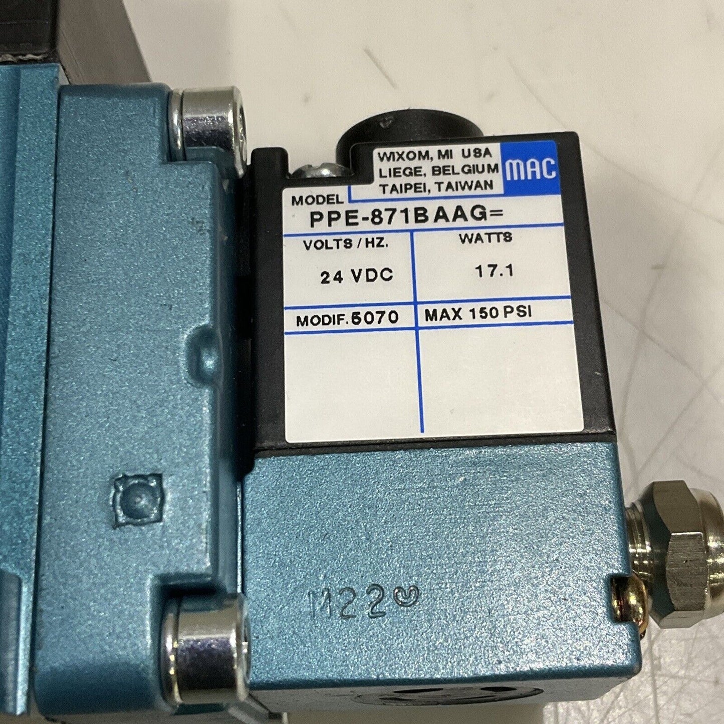 MAC 0629-FV6500B SOLENOID VALVE U3S