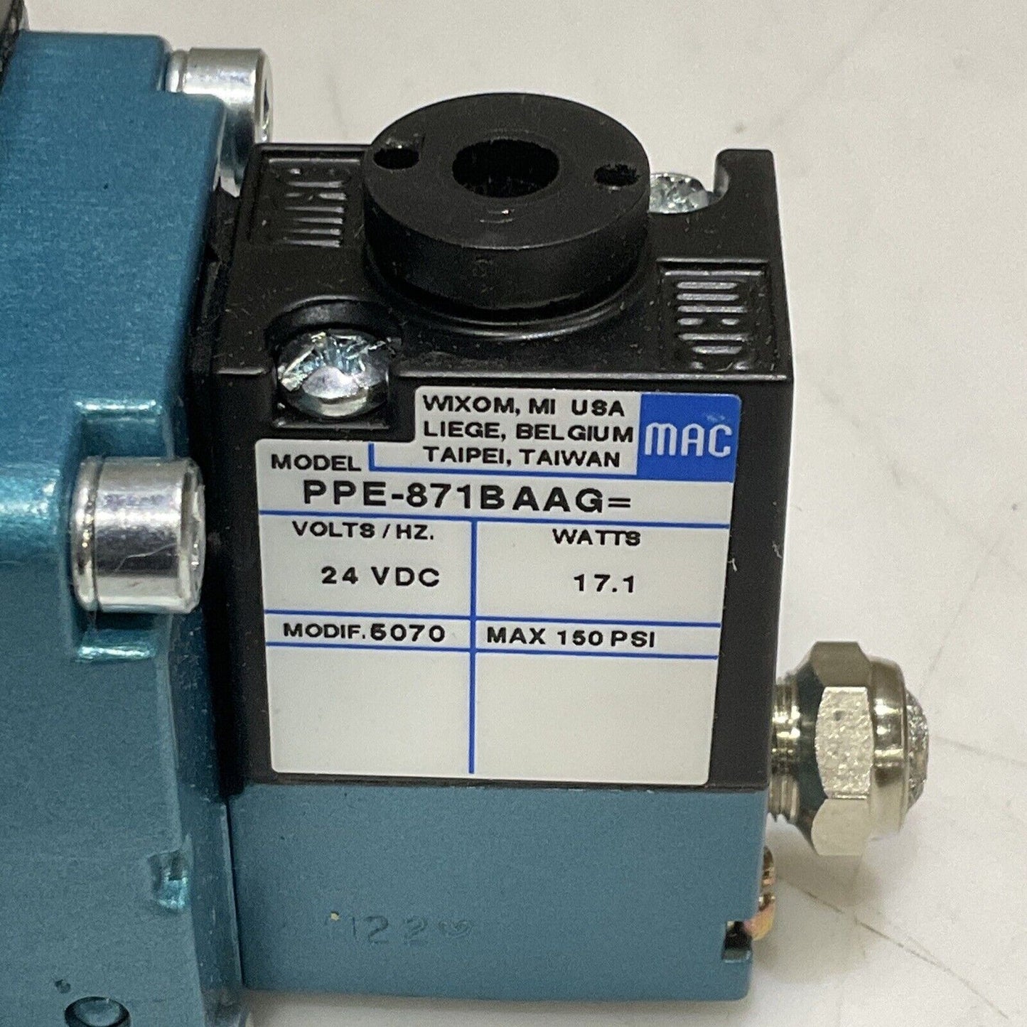 MAC 0629-FV6500B SOLENOID VALVE U3S