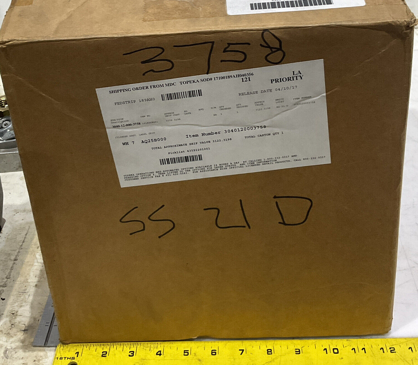 SICK 161K968G01 LABEL GRIP CYLINDER ASSEMBLY U3S