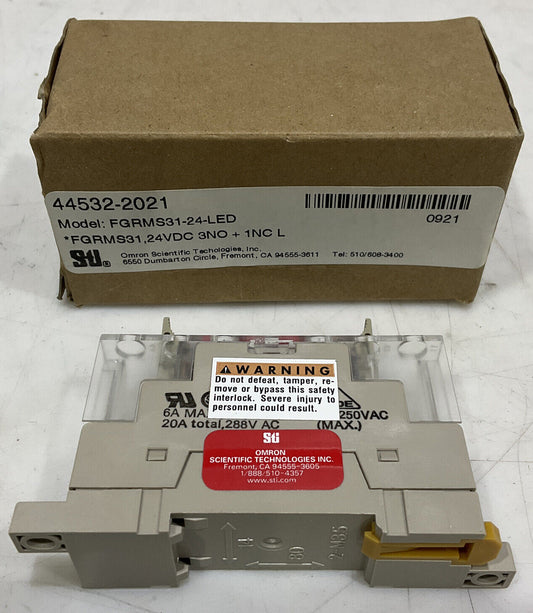 STI FGRMS31 44532-2021 24VDC RELAY ASSEMBLY U3S