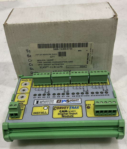 INDUSTRIAL SOFTWARE D-16 36314944 DIGITAL INPUT MODULE U3S