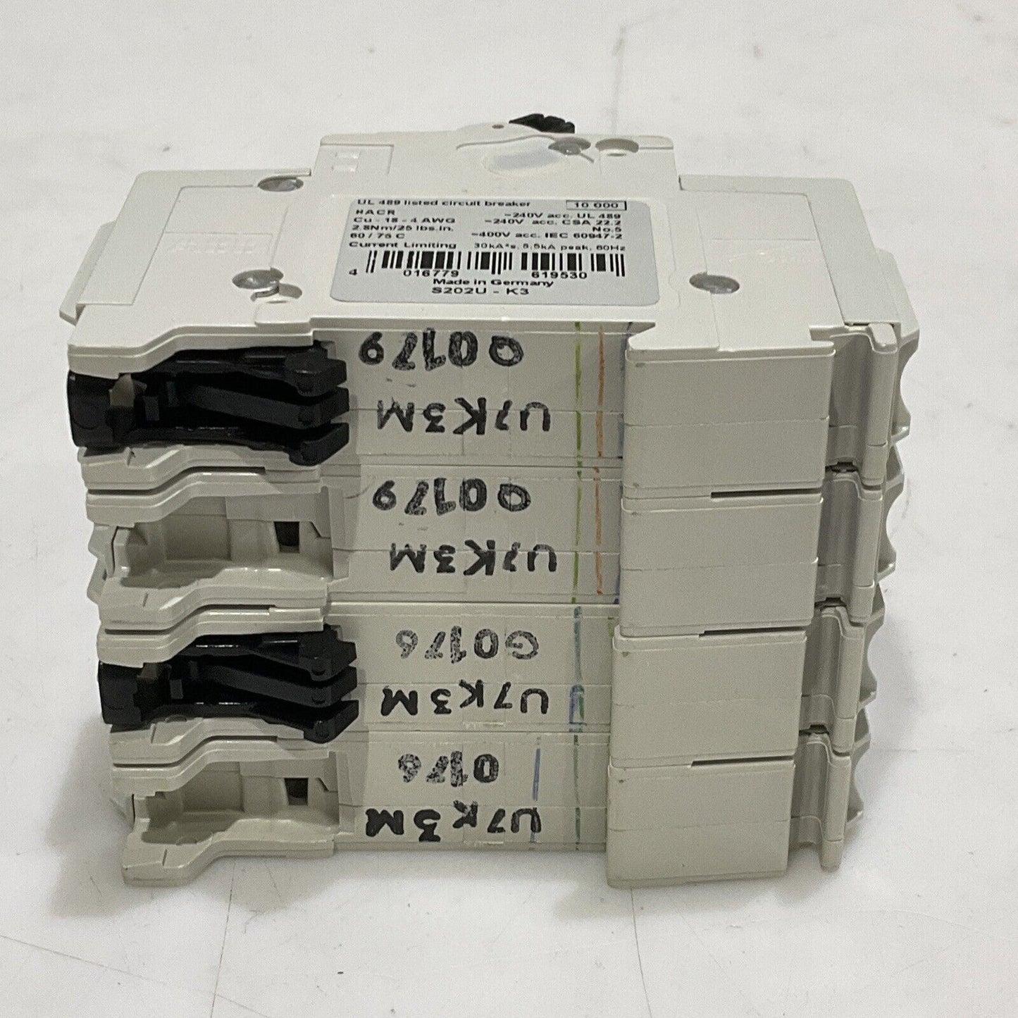 ABB S202U-K3 A MINI CIRCUIT BREAKER 50/60 HZ 2 P LOT OF 2 U3S