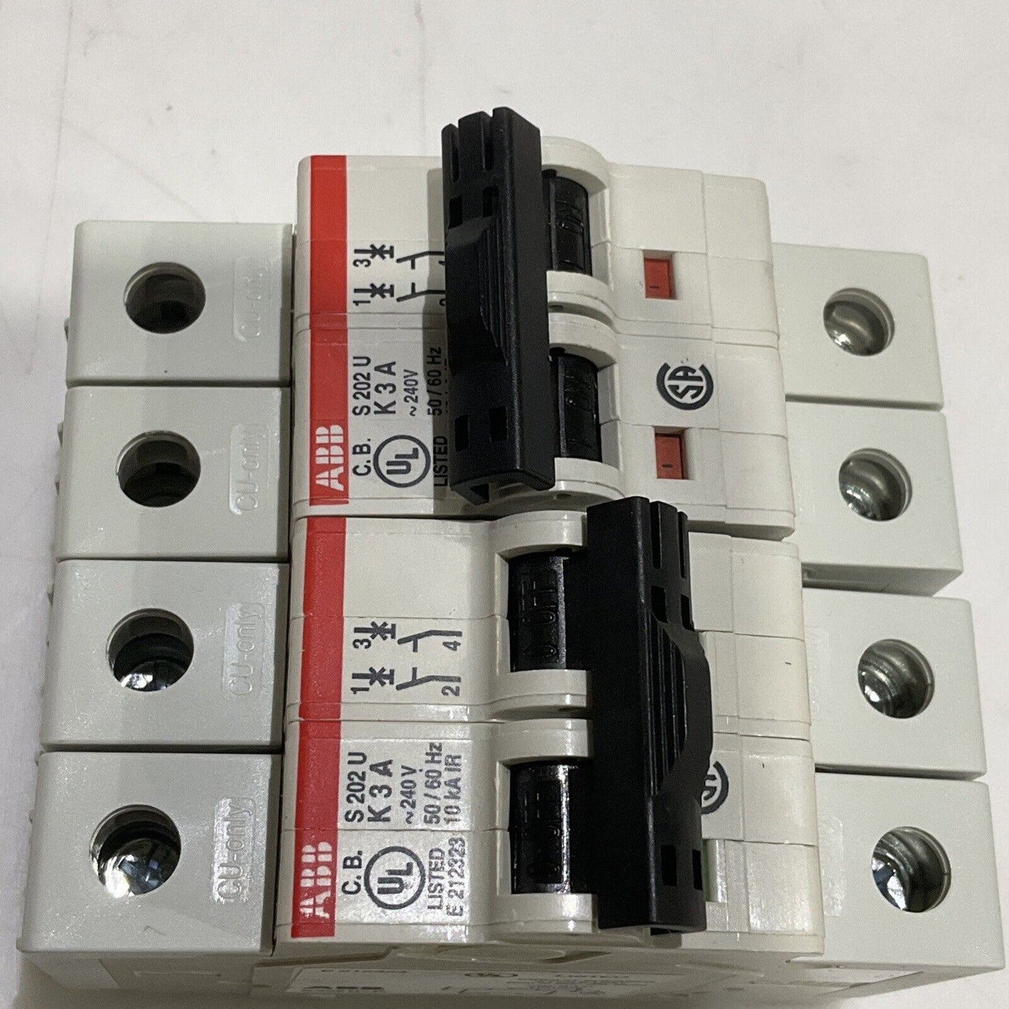 ABB S202U-K3 A MINI CIRCUIT BREAKER 50/60 HZ 2 P LOT OF 2 U3S