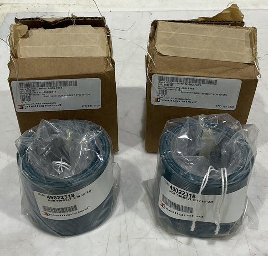 INTELLIGRATED 49022318 MDR 710-BELT 3” X 18” LOT OF 2 U3S