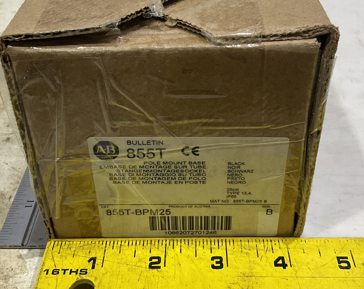 ALLEN BRADLEY 855T-BPM25 BULLETIN RED LIGHT STACK U3S