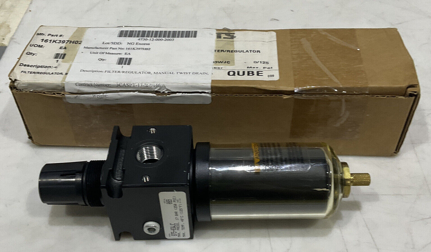 WATTS B75-03WJC MANUAL TWIST DRAIN FILTER PNEUMATIC REGULATOR U3S