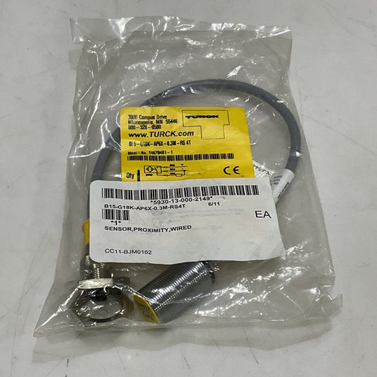 TURCK B15-G18K-AP6X-0.3M-RS4T T4670481-1 WIRED PROXIMITY SENSOR U3S