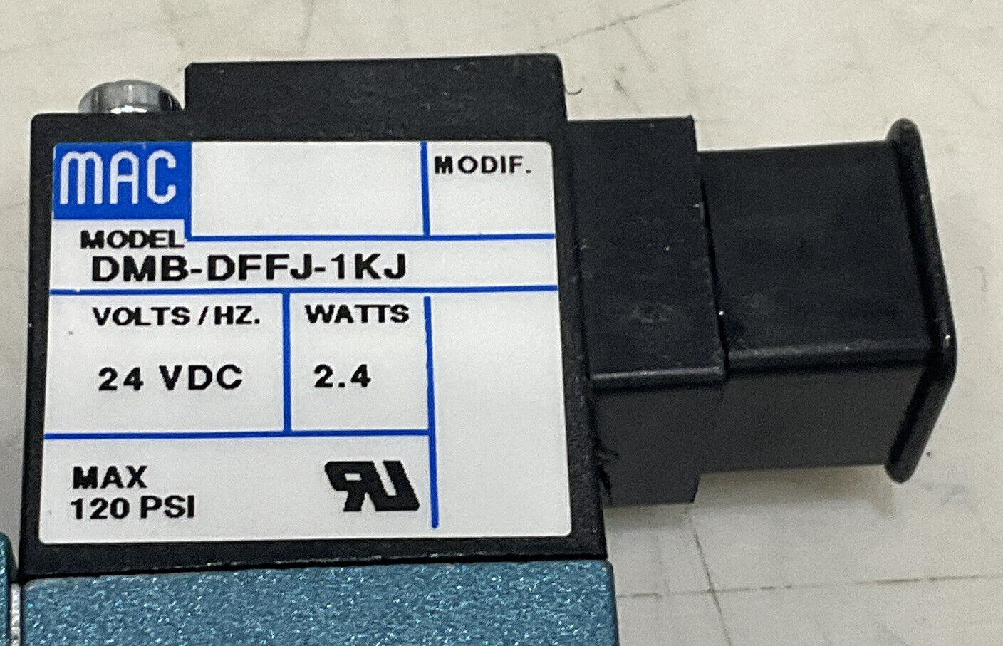 MAC 411A-A0A-DM-DFFJ-1KJ PNEUMATIC SOLENOID AIR VALVE U3S