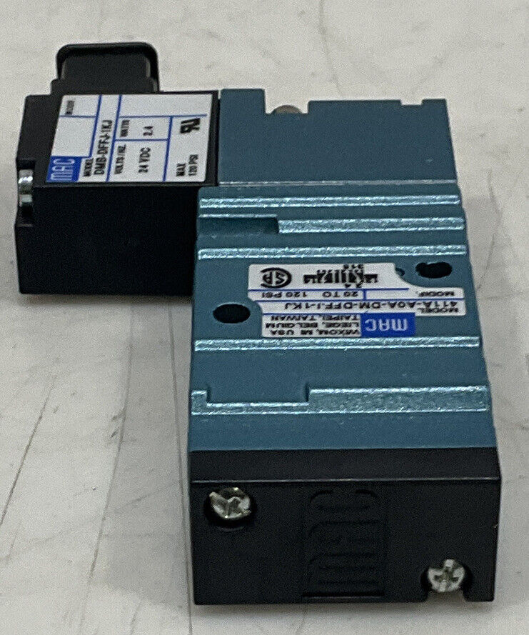 MAC 411A-A0A-DM-DFFJ-1KJ PNEUMATIC SOLENOID AIR VALVE U3S